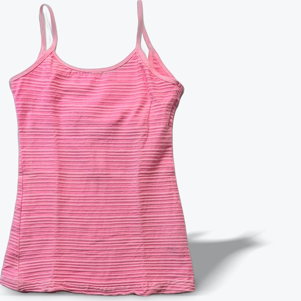 Hard Tail Tank Top Camisole Pink Ribbed Spaghetti Strap Y2K Workout Small